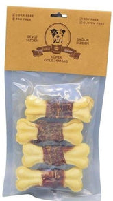 Rakun Dana Etli Pres Kemik Küçük Boy Köpek Ödül Maması 7,5 cm 4' lü Paket